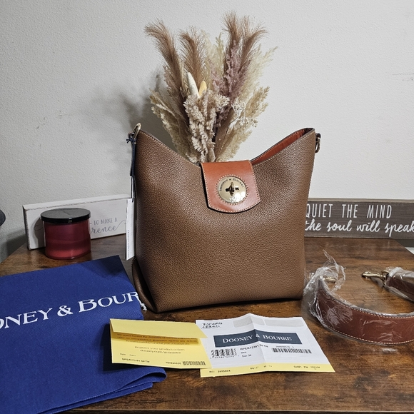 Dooney & Bourke Tan Leather Crossbody Bag - Picture 6 of 12